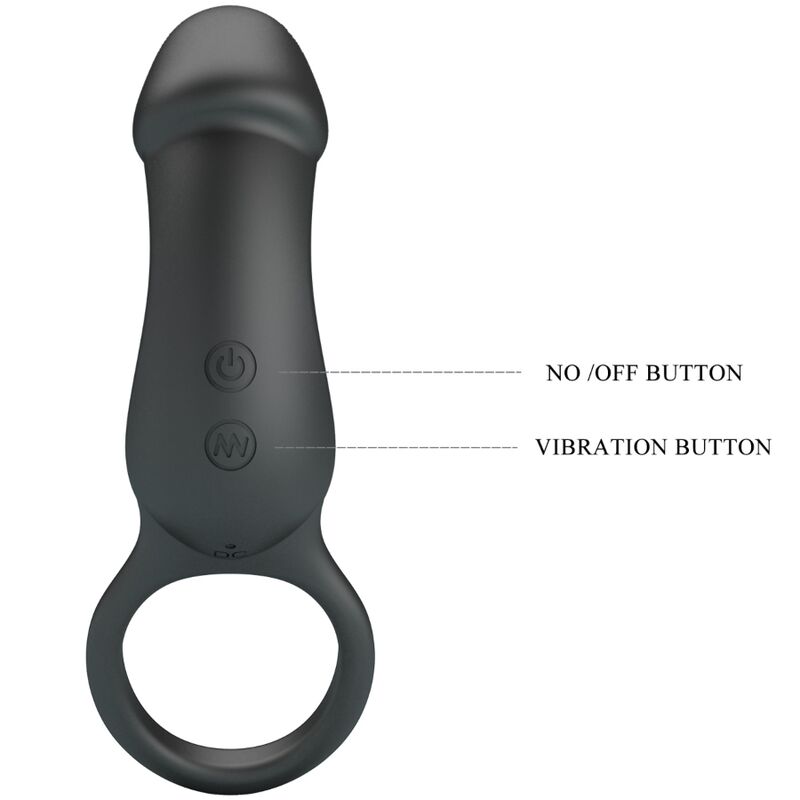 Anel peniano com plug anal vibratório com controle remoto — PRETTY LOVE BOTTOM