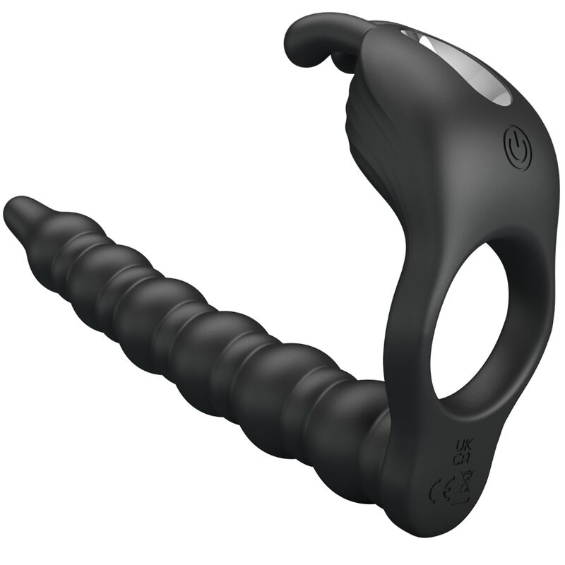 Anneau pénien et plug prostatique vibrant Blackney — PRETTY LOVE PARTY UP