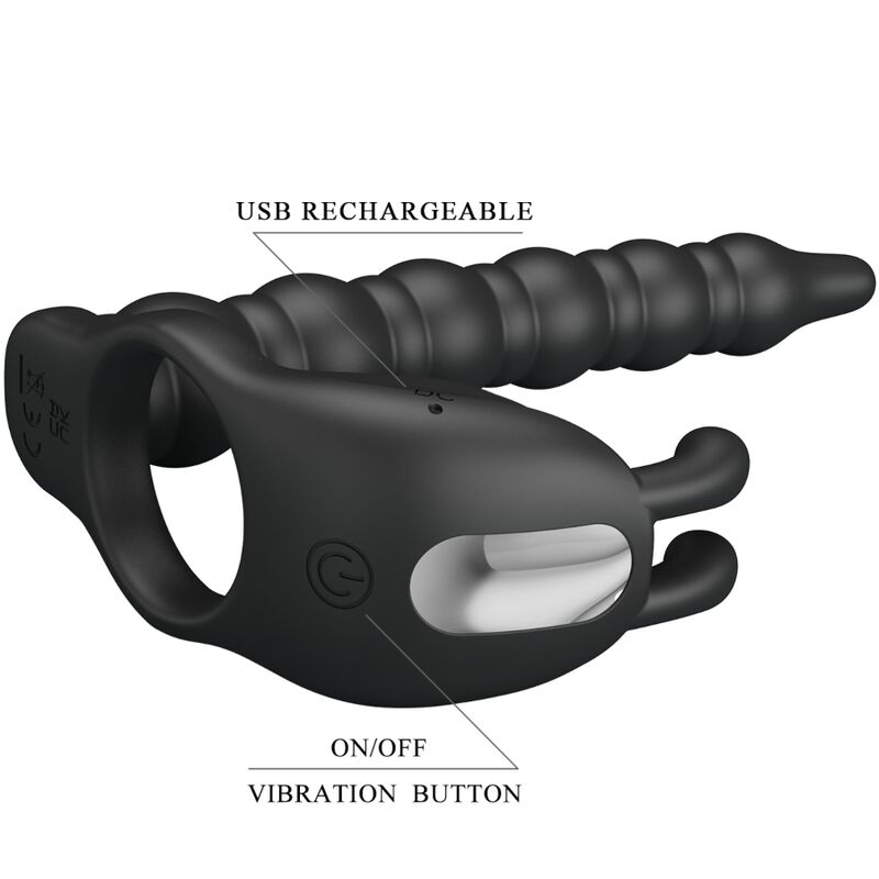 Blackney Vibrating Penis Ring & Prostate Plug — PRETTY LOVE PARTY UP