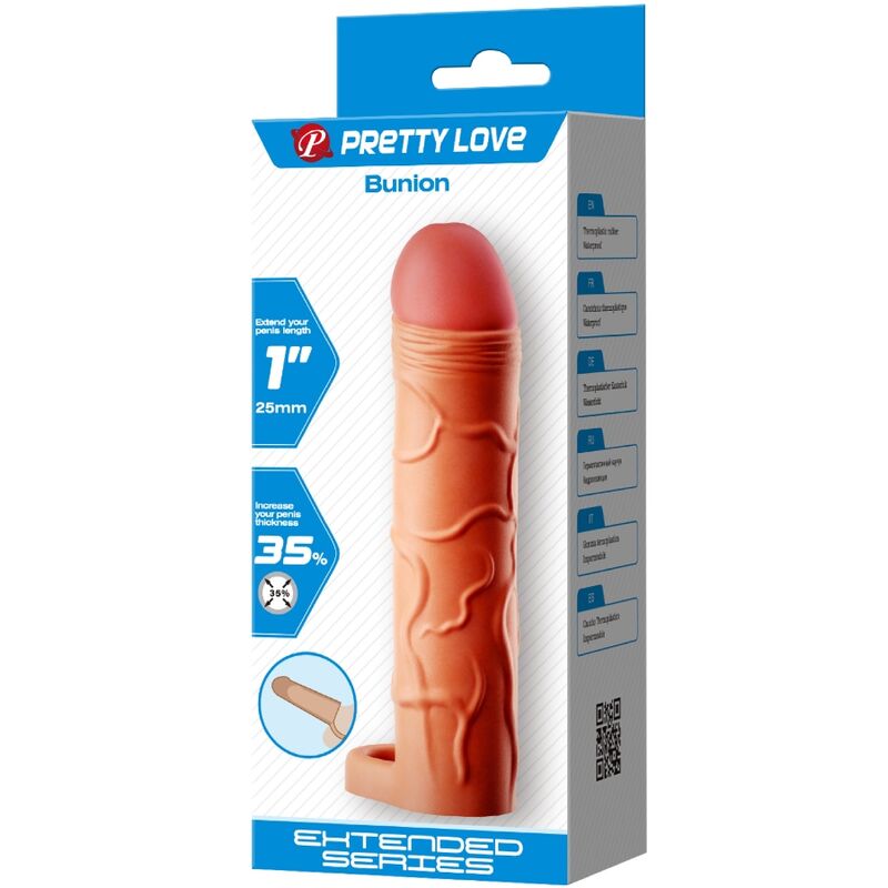 Manchon d'extension pénienne texturé — PRETTY LOVE PARTY UP