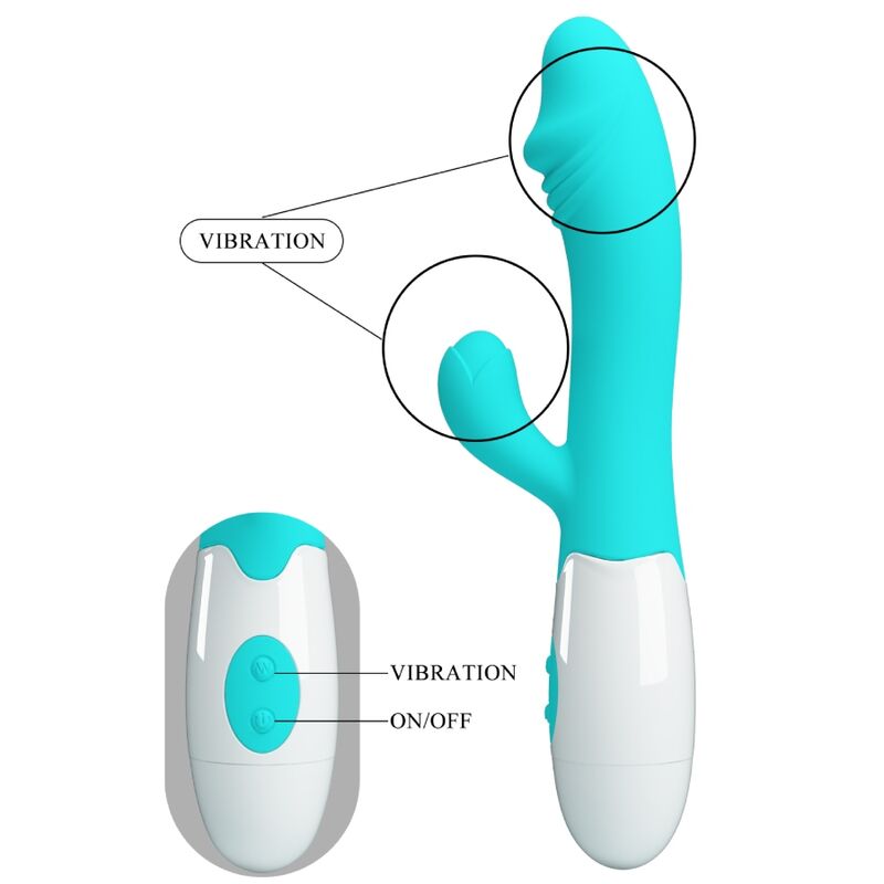 Vibrateur double stimulation G-spot et clitoris flexible — PRETTY LOVE FLIRTATION