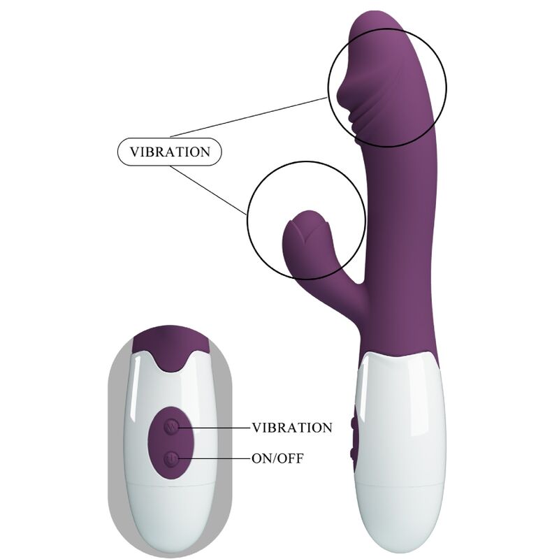 Double stimulateur vibrant snappy G-spot et clitoris — PRETTY LOVE FLIRTATION