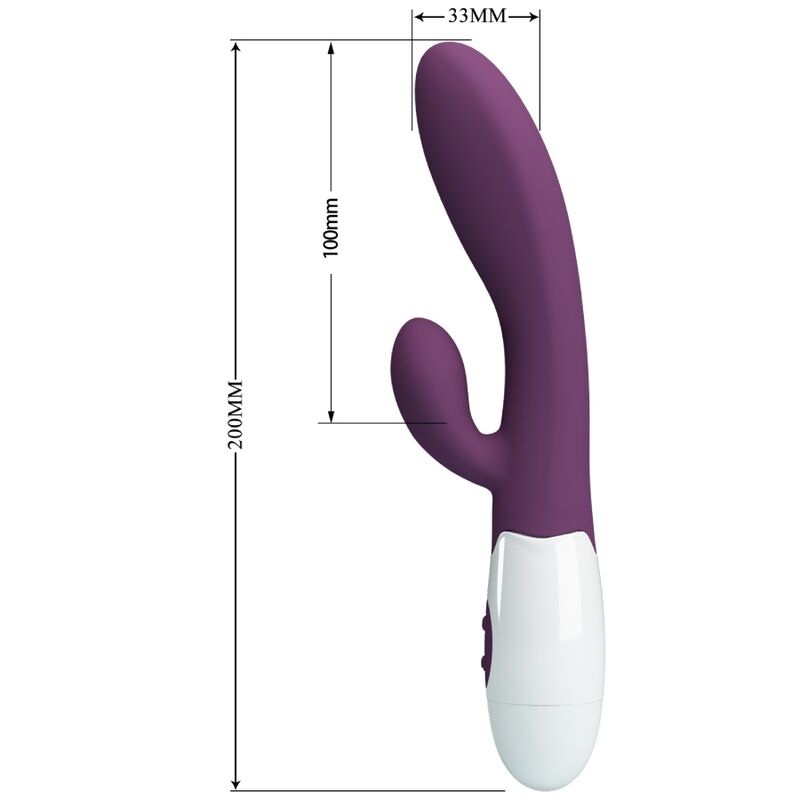 Vibrateur rabbit double stimulation point G et clitoris violet — Pretty Love Party Up