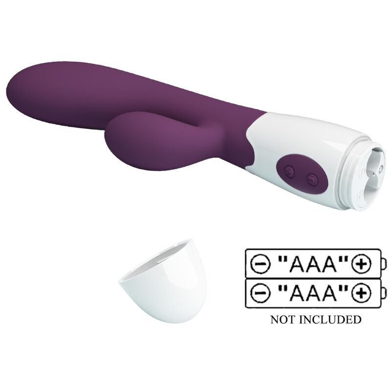 Vibrateur rabbit double stimulation point G et clitoris violet — Pretty Love Party Up