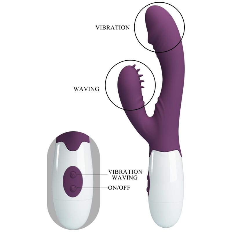 Stimulateur double rabbit vibrant et massage G — PRETTY LOVE FLIRTATION