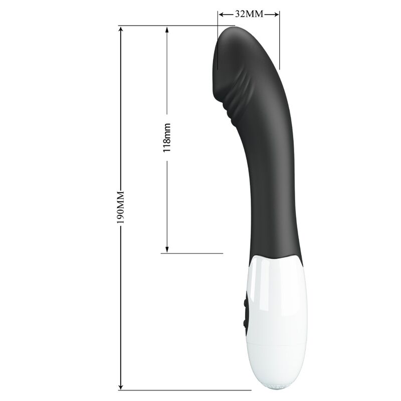 Vibrateur point G aux 30 modes en silicone noir — PRETTY LOVE PARTY UP