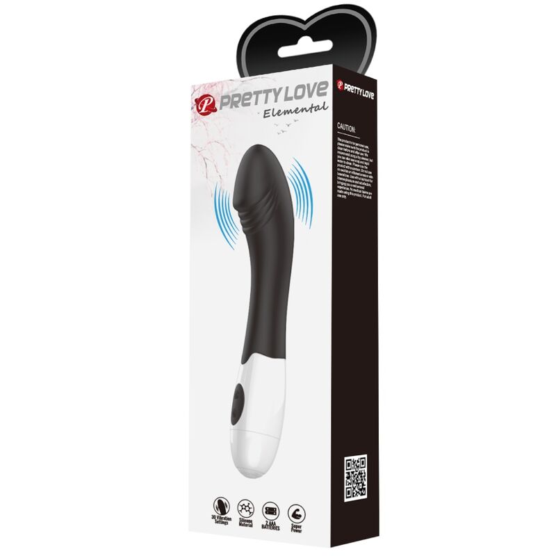 Vibrateur point G aux 30 modes en silicone noir — PRETTY LOVE PARTY UP