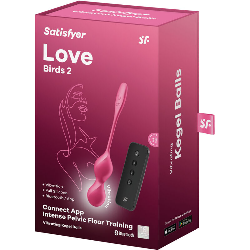 Love birds 2 boules de Kegel vibrantes avec application — SATISFYER BALLS