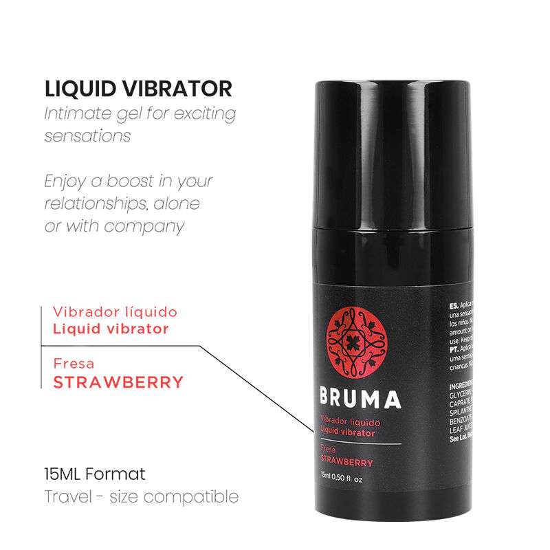 Gel intime vibrant saveur fraise 15 ml — BRUMA