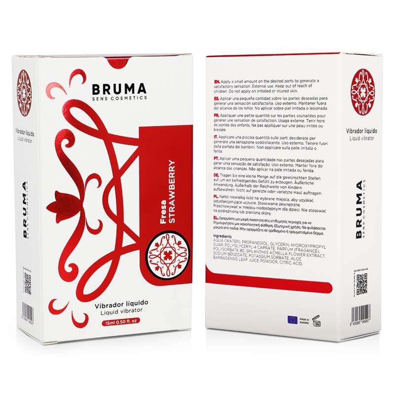 Gel intime vibrant saveur fraise 15 ml — BRUMA
