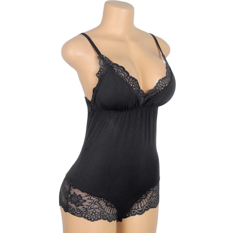 Teddy en dentelle florale noir — SUBBLIME BODIES