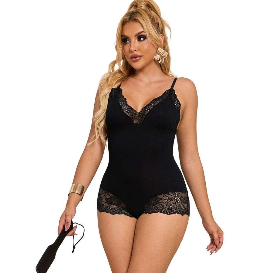 Teddy en dentelle florale noire — SUBBLIME BODIES