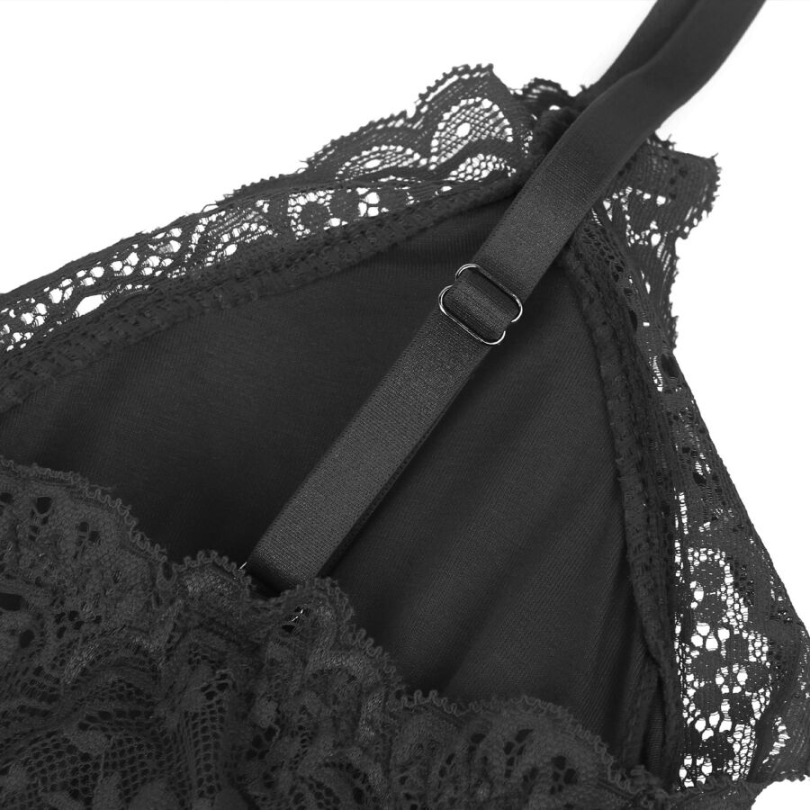 Teddy en dentelle florale noire — SUBBLIME BODIES