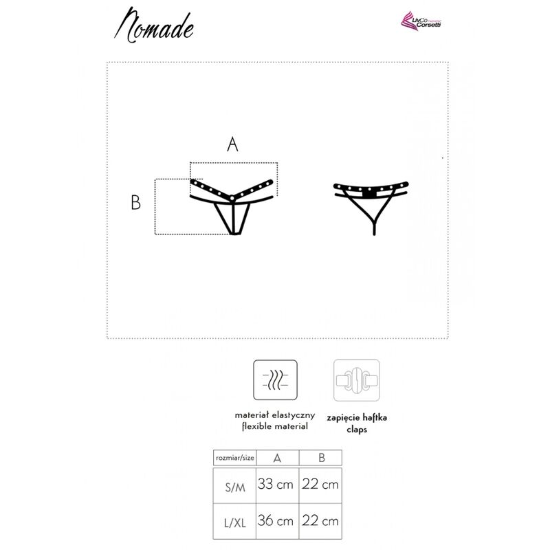 String Nomade en dentelle noire — LIVCO CORSETTI PANTIES