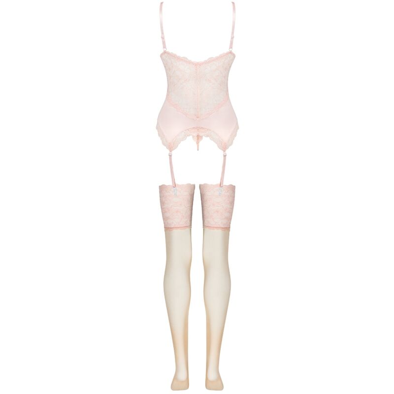 Ensemble corset pêche avec culotte et bas — LIVCO CORSETTI SETS