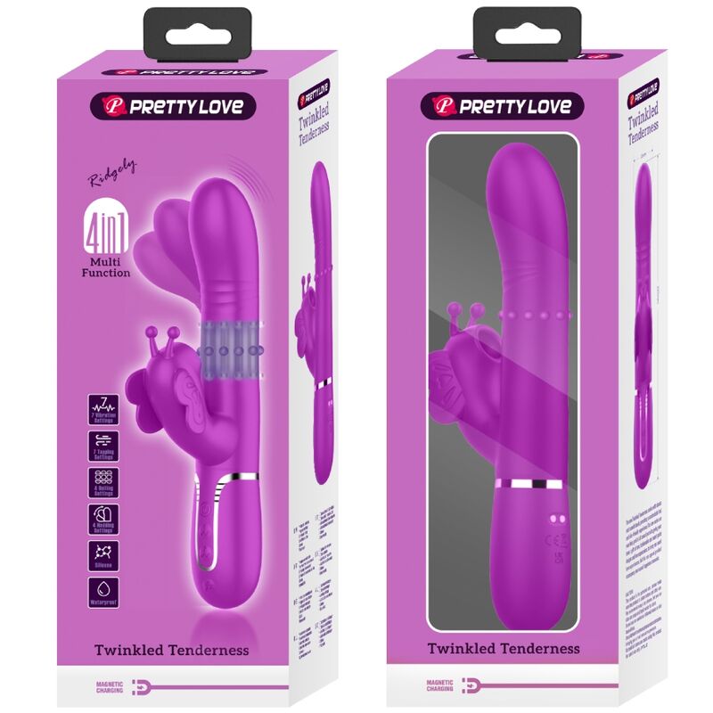 Vibrateur papillon 4-en-1 à commandes multiples — PRETTY LOVE FLIRTATION