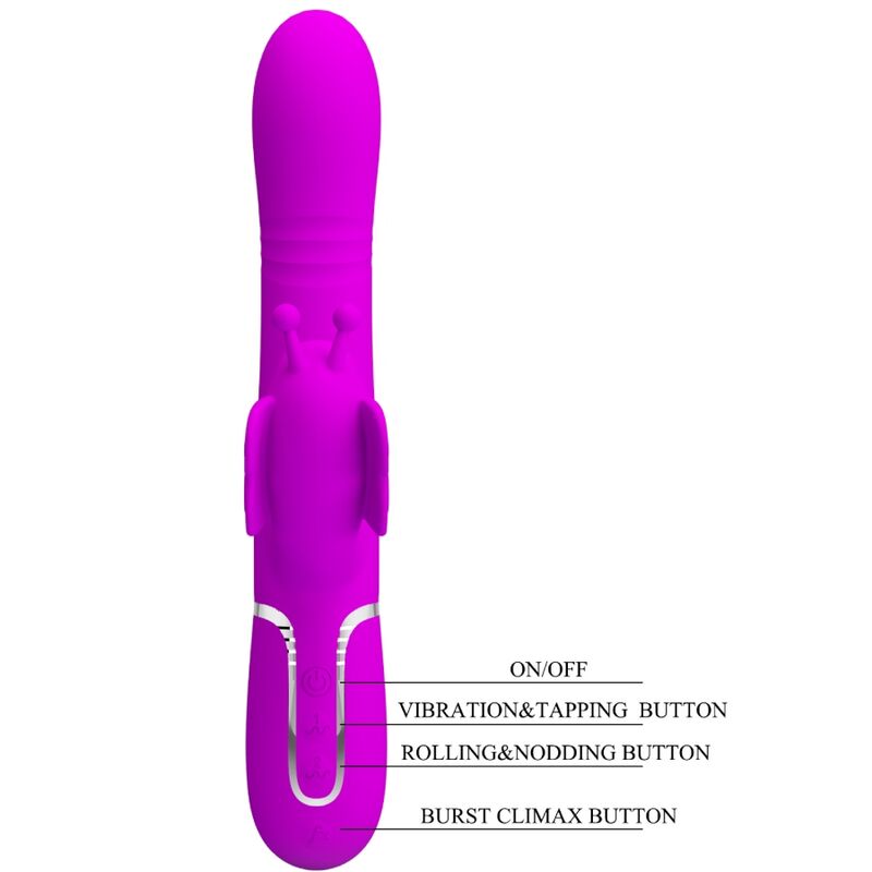 Vibrateur papillon 4-en-1 à commandes multiples — PRETTY LOVE FLIRTATION