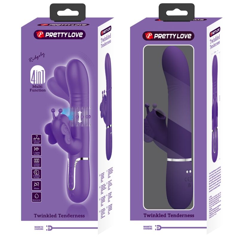 Vibrateur papillon lapin 4 en 1 rechargeable — PRETTY LOVE FLIRTATION