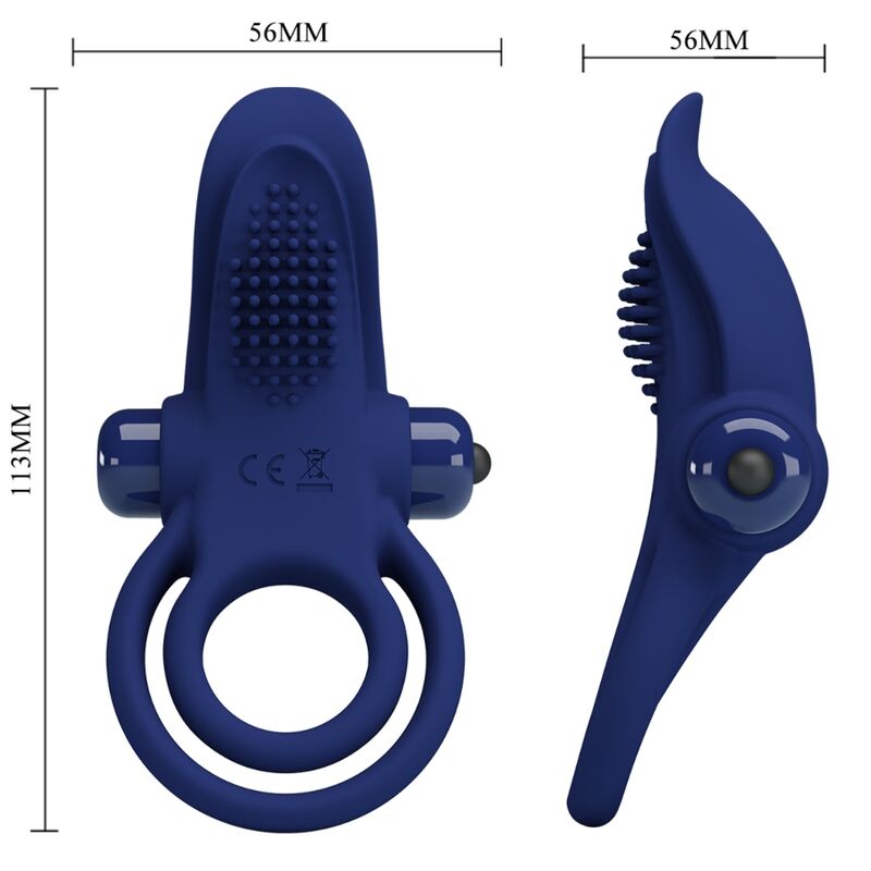 Double anneau vibrant avec 10 modes — PRETTY LOVE MALE