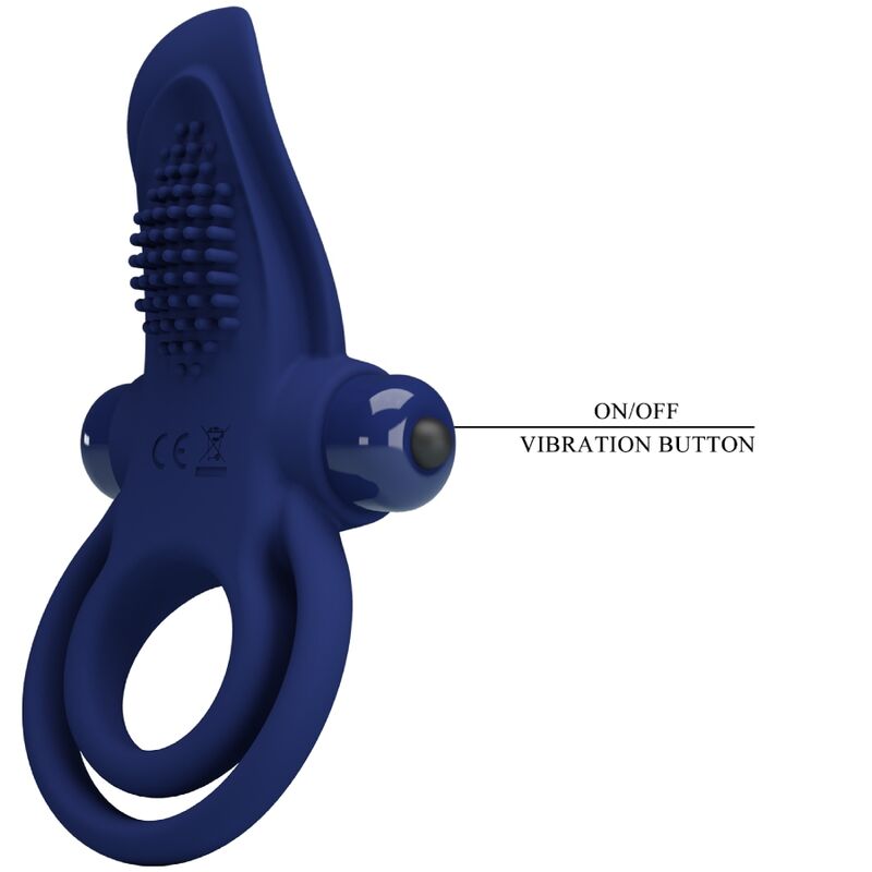 Double anneau vibrant avec 10 modes — PRETTY LOVE MALE