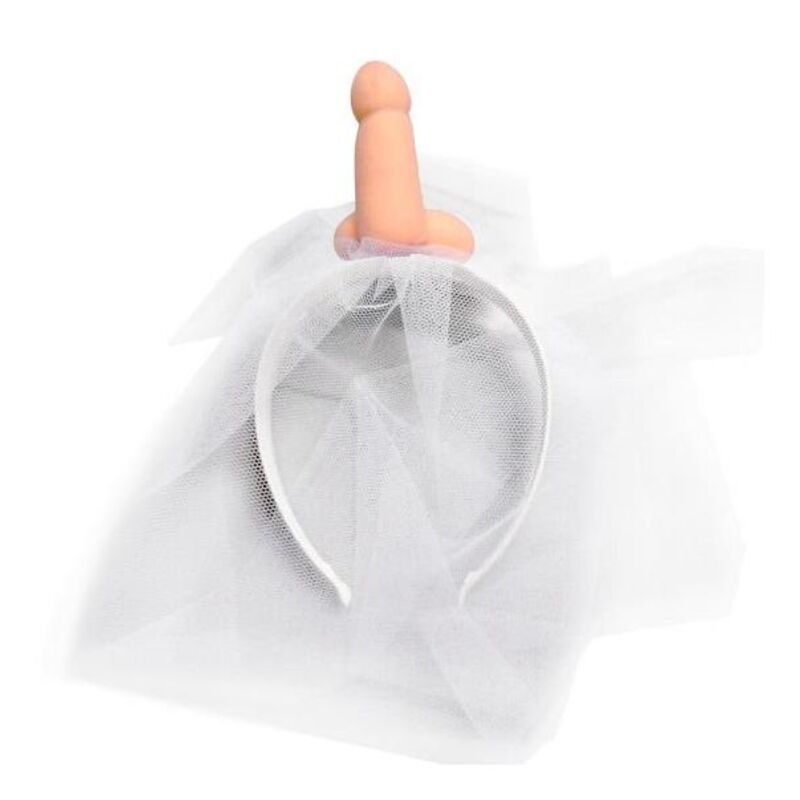 Serre-tête voile de mariée coquin — DIABLO PICANTE