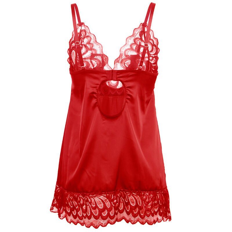 Babydoll en satin et dentelle rouge — SUBBLIME BABYDOLLS