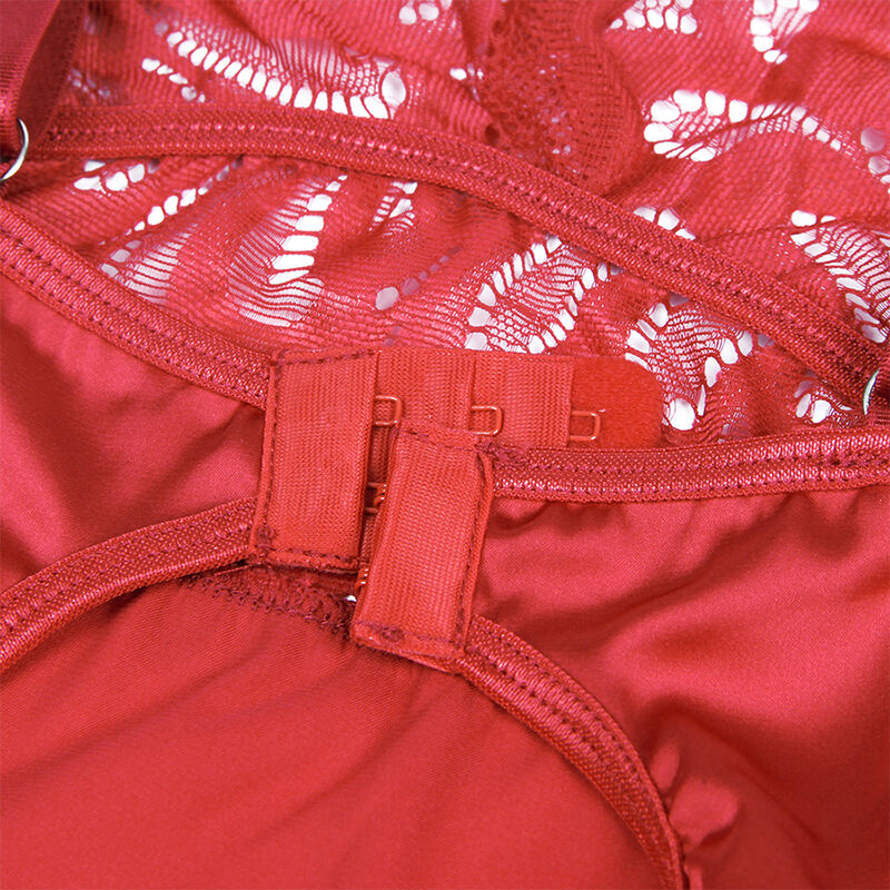 Babydoll en satin et dentelle rouge — SUBBLIME BABYDOLLS
