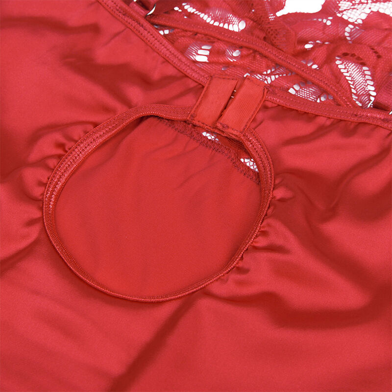 Babydoll en satin et dentelle rouge — SUBBLIME BABYDOLLS