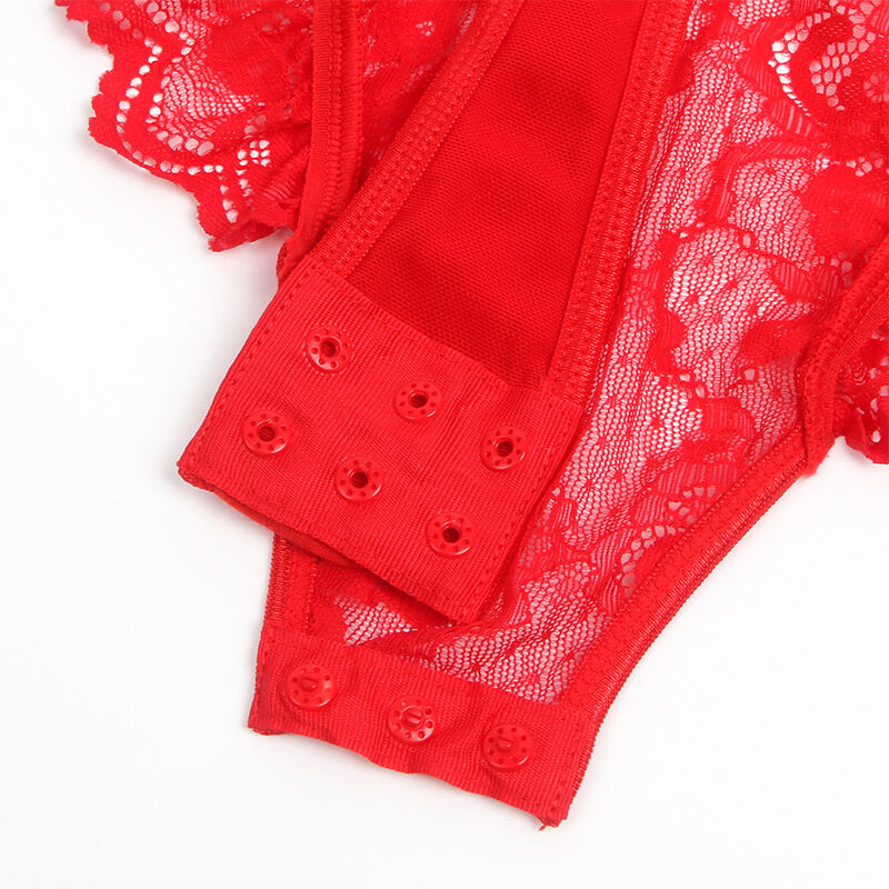 Teddy dentelle et jarretière rouge — SUBBLIME BODIES