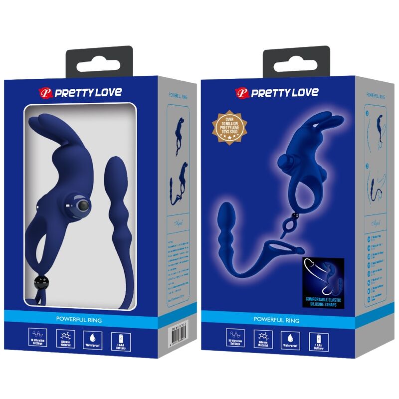 Anneau vibrant plug anal lapin — Pretty Love Male