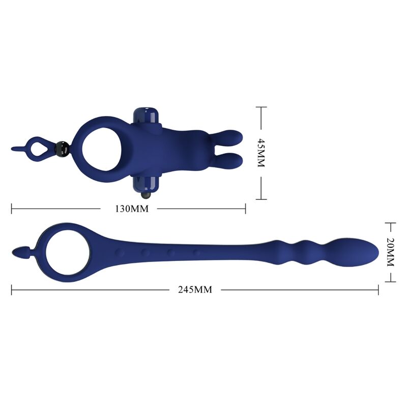 Anneau vibrant plug anal lapin — Pretty Love Male