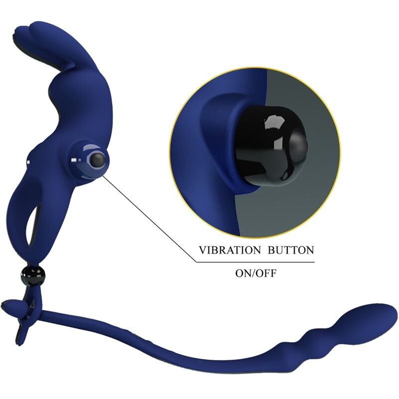 Anneau vibrant plug anal lapin — Pretty Love Male