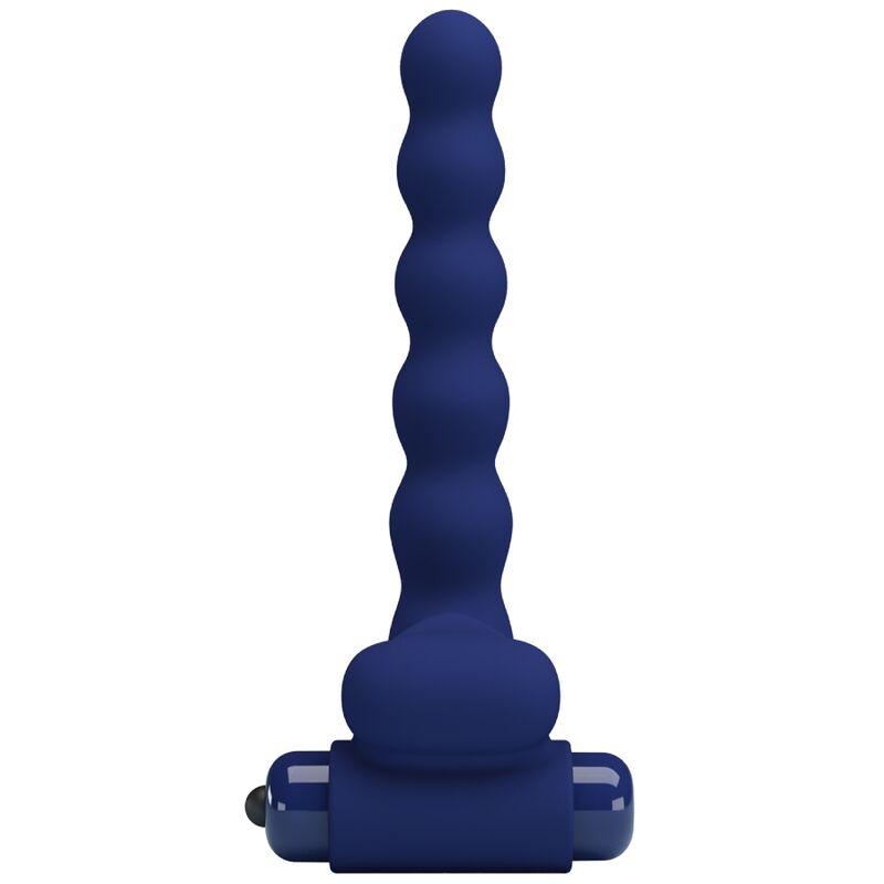 Anneau vibrant avec plug bleu — PRETTY LOVE MALE