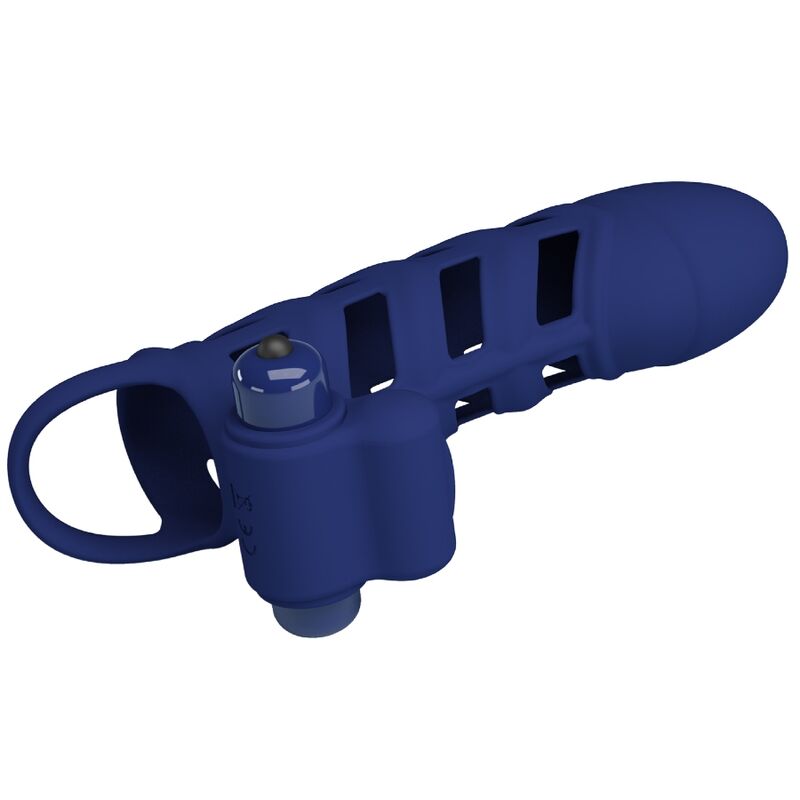 Anel vibratório com bainha de silicone para pénis — PRETTY LOVE MALE