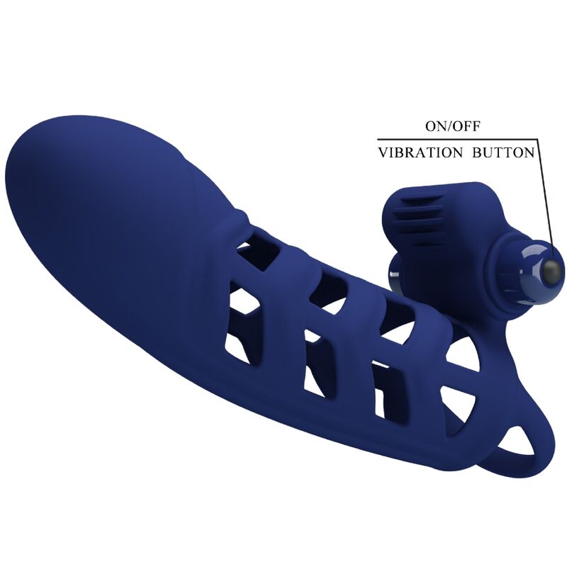 Anel vibratório com bainha de silicone para pénis — PRETTY LOVE MALE
