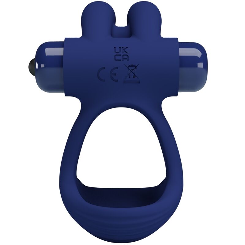 Double anneau vibrant lapin en silicone — PRETTY LOVE MALE