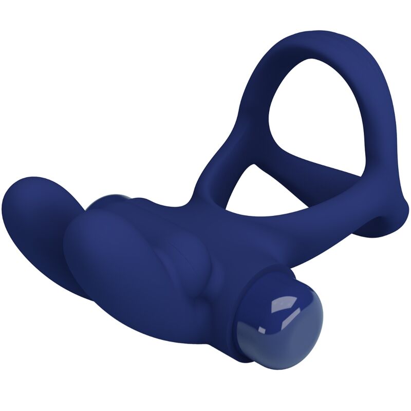 Double anneau vibrant lapin en silicone — PRETTY LOVE MALE