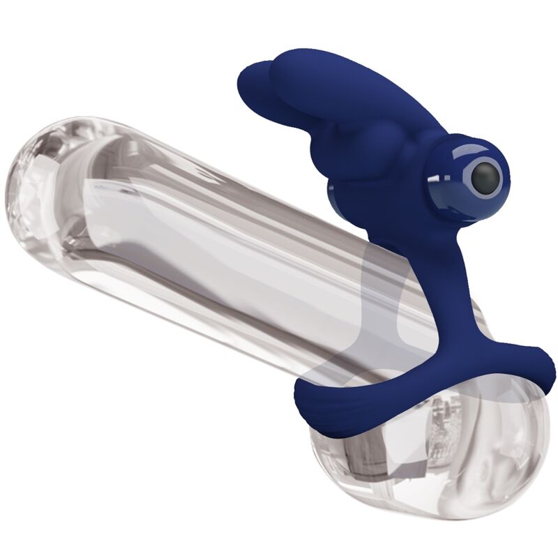 Double anneau vibrant lapin en silicone — PRETTY LOVE MALE