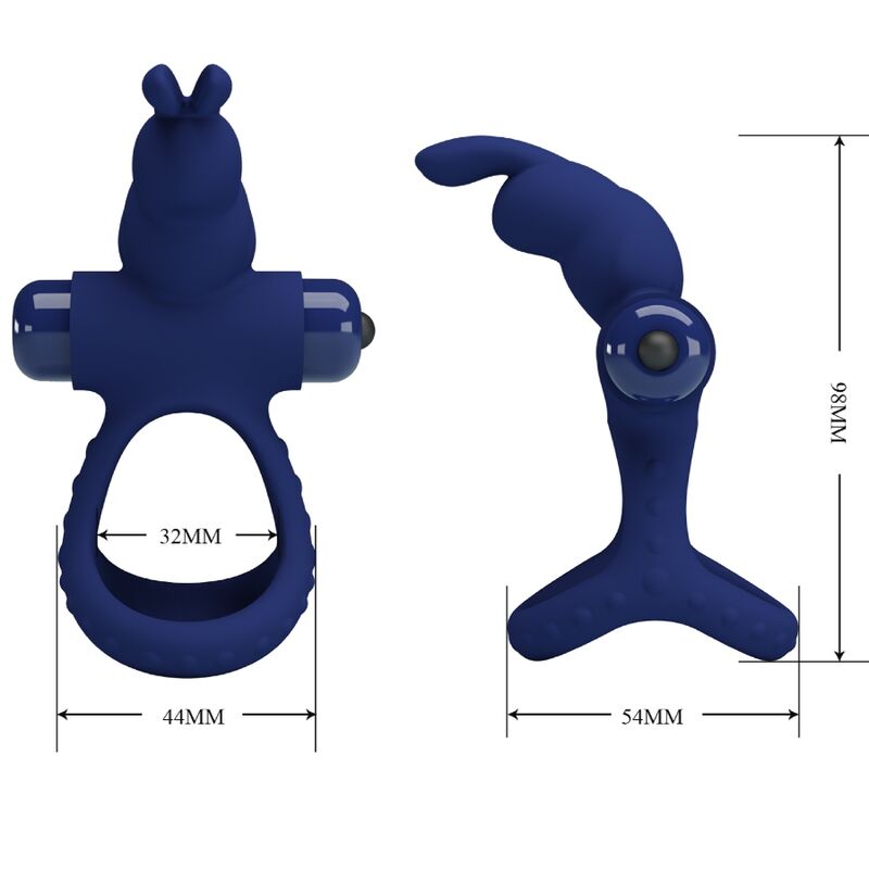 Double anneau vibrant lapin — PRETTY LOVE MALE