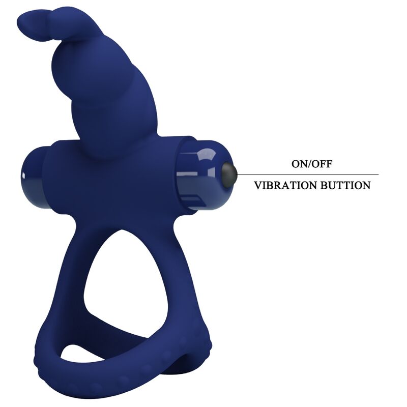 Double anneau vibrant lapin — PRETTY LOVE MALE
