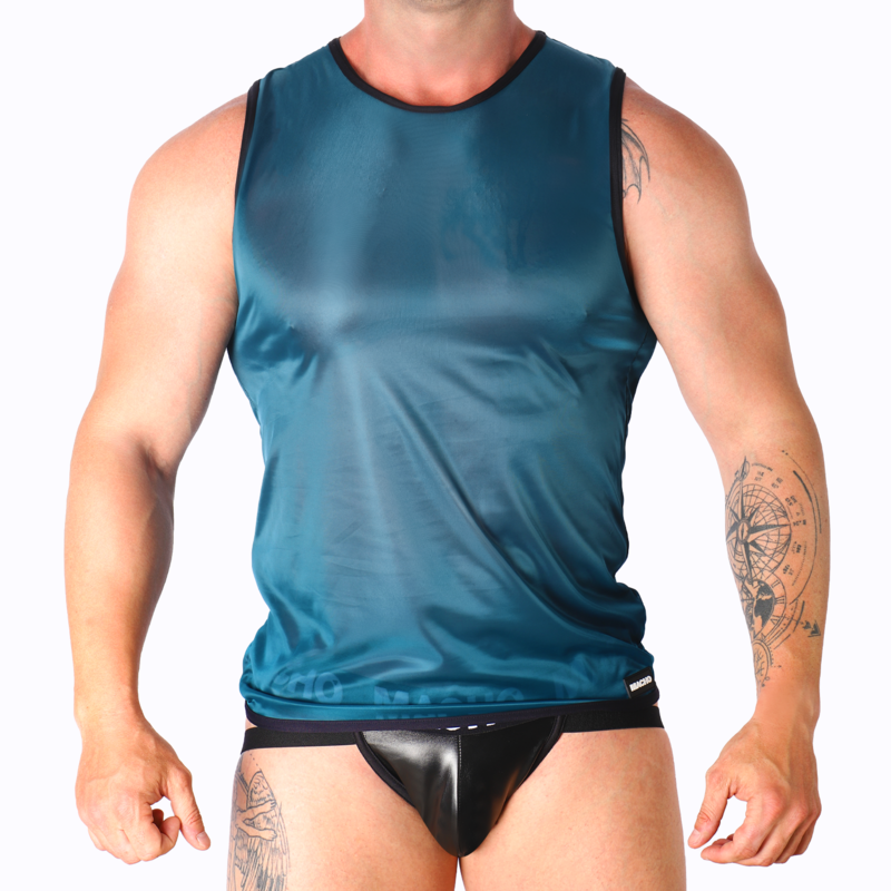 T-shirt sportif extensible vert — MACHO UNDERWEAR