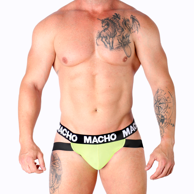 Jockstrap jaune à soutien anatomique — MACHO UNDERWEAR