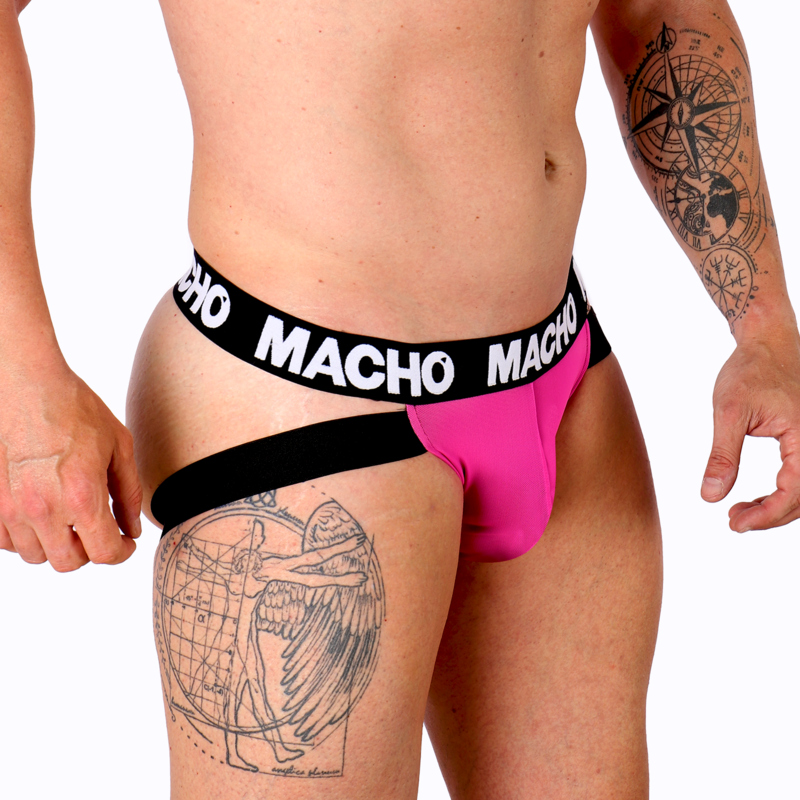 Jockstrap sculptant rose fluo — MACHO UNDERWEAR