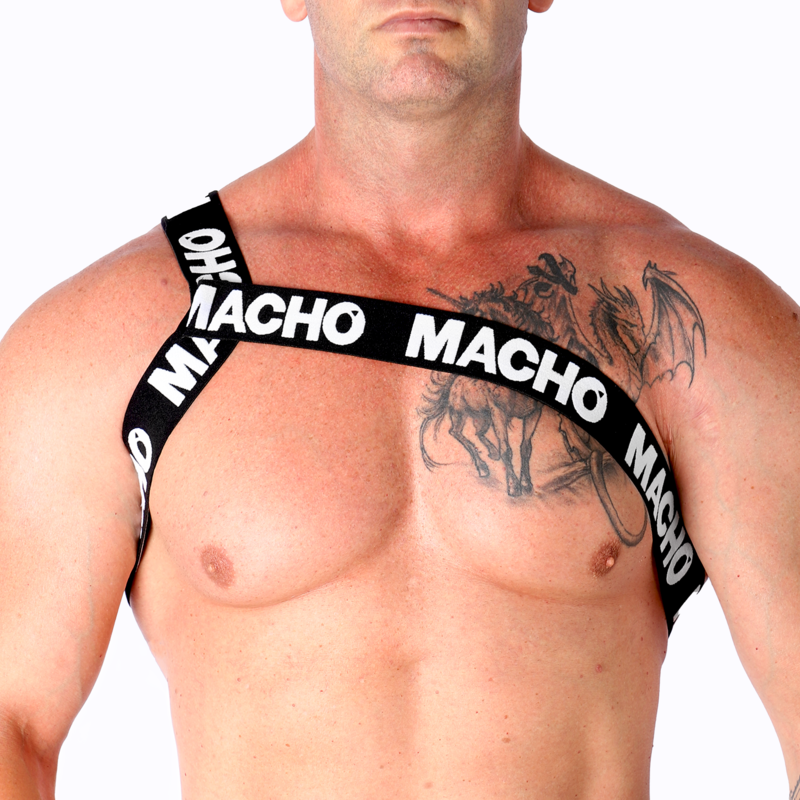 Harnais romain élastique blanc — MACHO UNDERWEAR