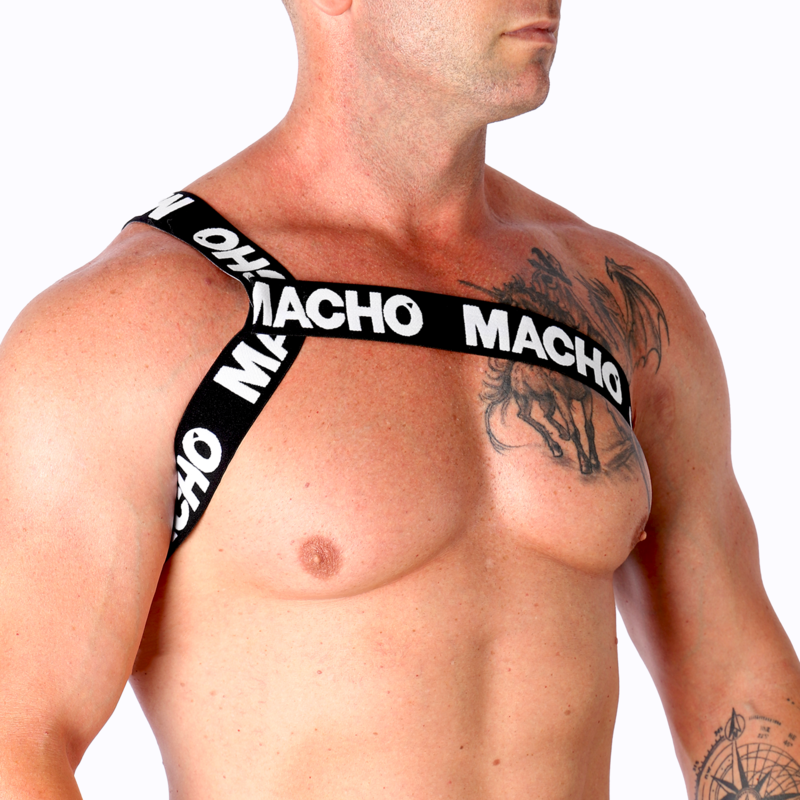 Harnais romain élastique blanc — MACHO UNDERWEAR
