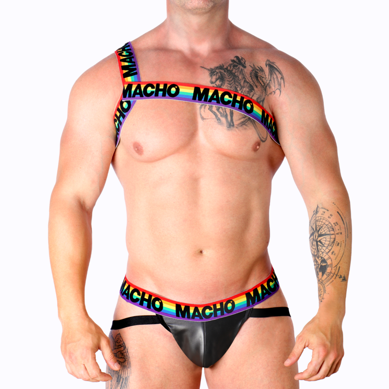 Harnais élastique romain avant et arrière — MACHO UNDERWEAR