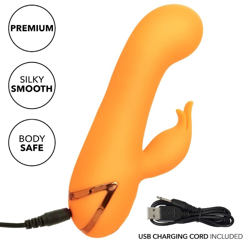 Vibromasseur lapin double stimulation avec gonflage automatique — CALEXOTICS
