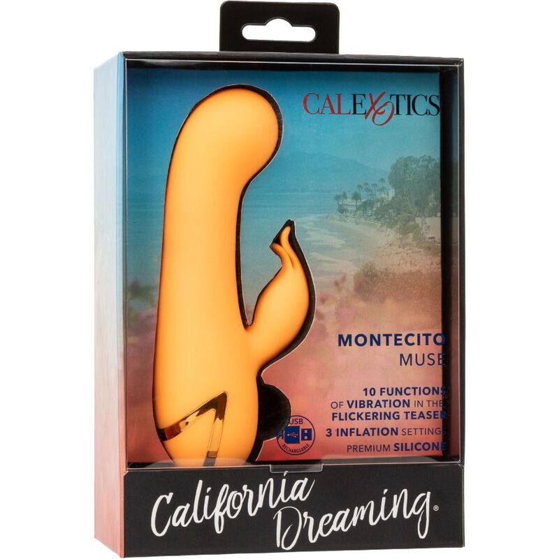 Vibromasseur lapin double stimulation avec gonflage automatique — CALEXOTICS