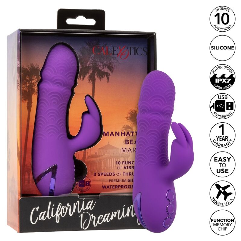 Stimulateur double vibrant et poussant Manhattan Beach Marvel — CALEXOTICS