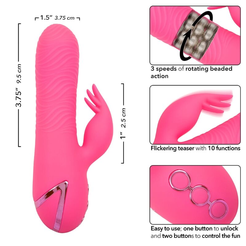 Stimulateur lapin double plaisir rotatif et vibrant — CALEXOTICS